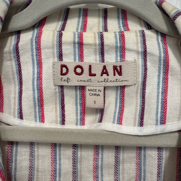 Anthropologie Dolan Anna Double-Breasted Striped Linen Blend Blazer - Picture 6 of 15